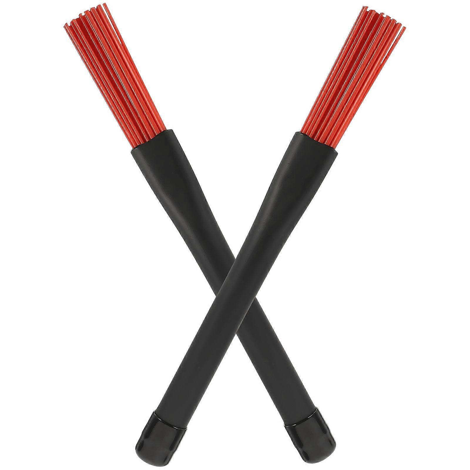 1 Pair Drum Brushes with Handle Jazz Drum Brush for Beginners Universal Drum Set Brush