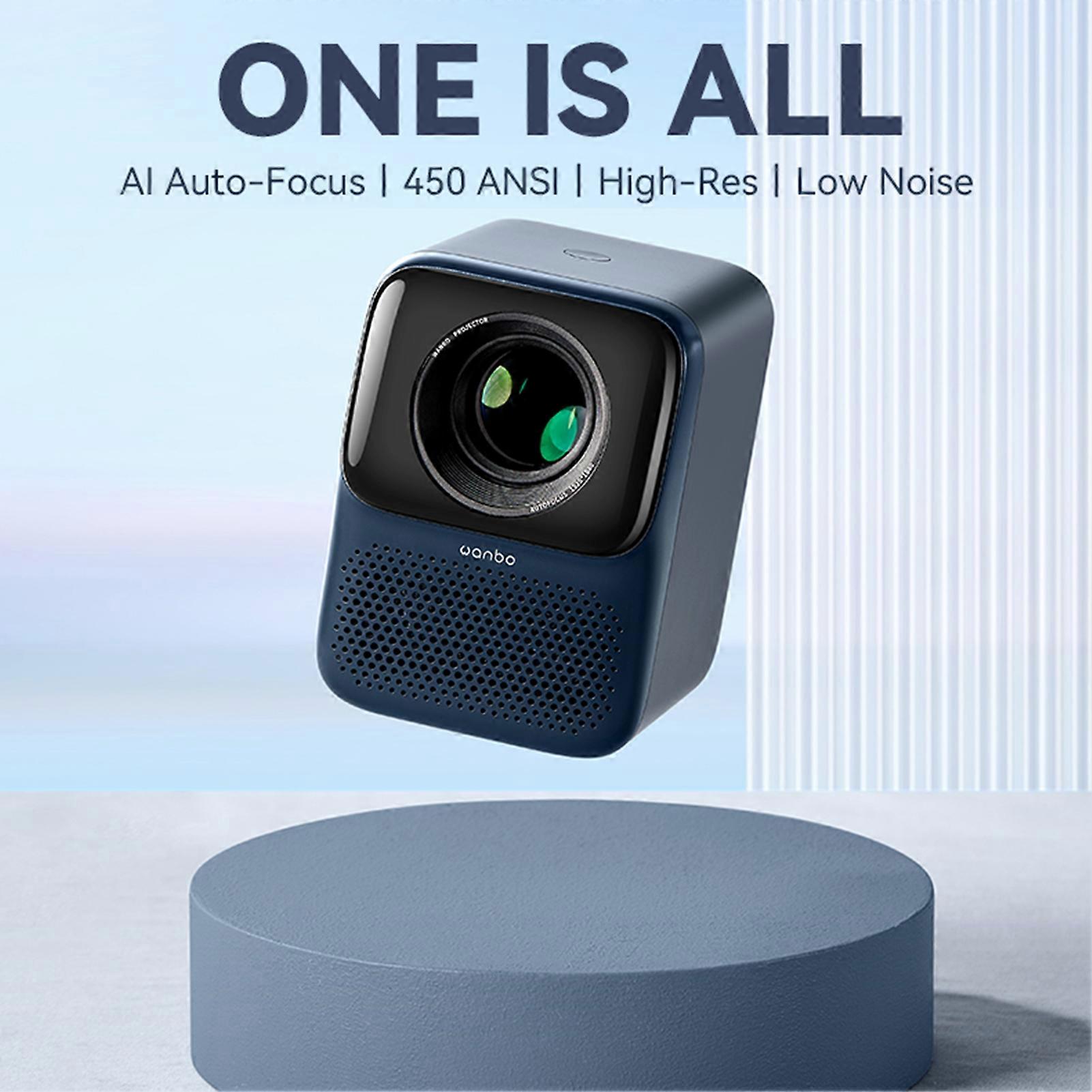 Wanbo T2 MAX NEW Projector 1080P AI Auto Focus Portable Projector High-Fidelity Sound Eye Protection Quiet Operation Android 9.0 1+16G Storage