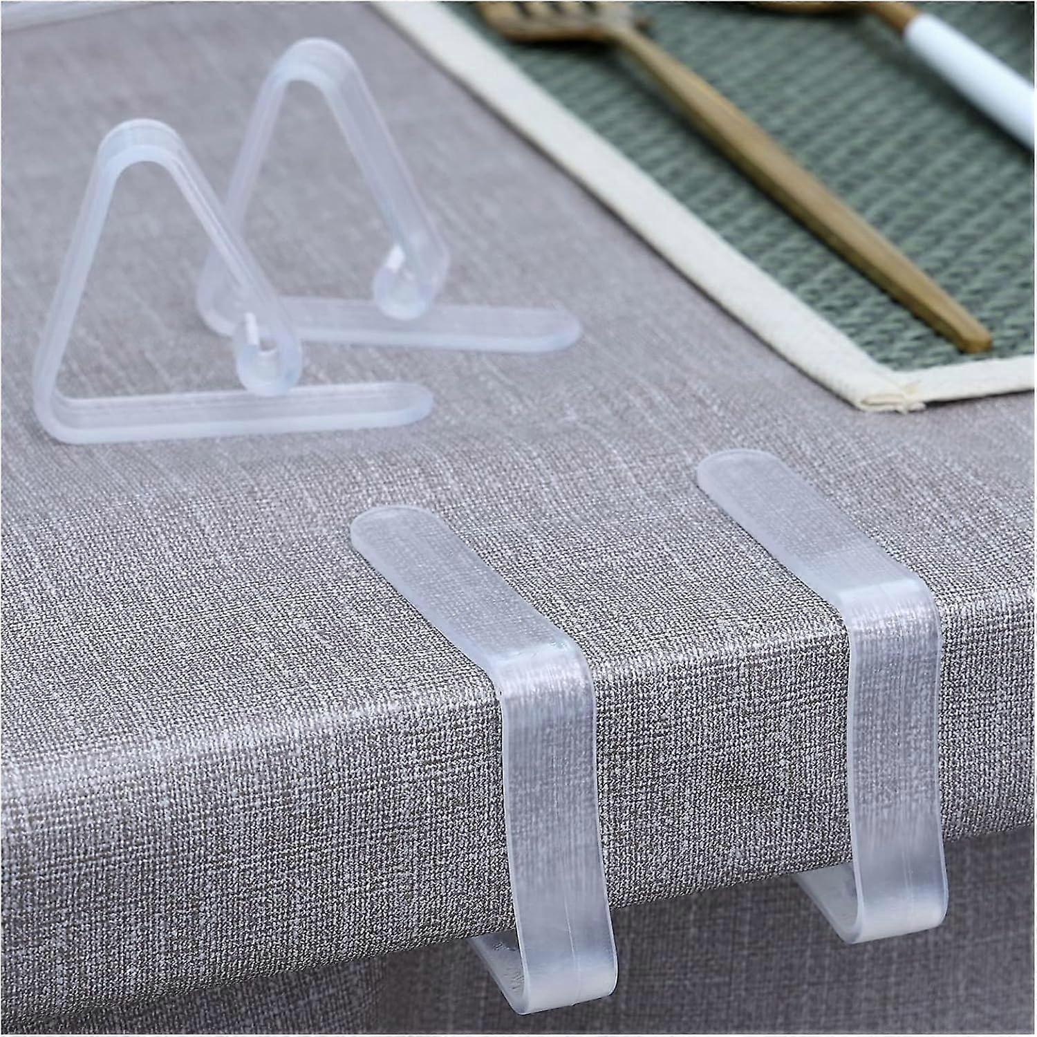16PCS Clear Plastic Tablecloth Clips,Transparent Clear Tablecloth