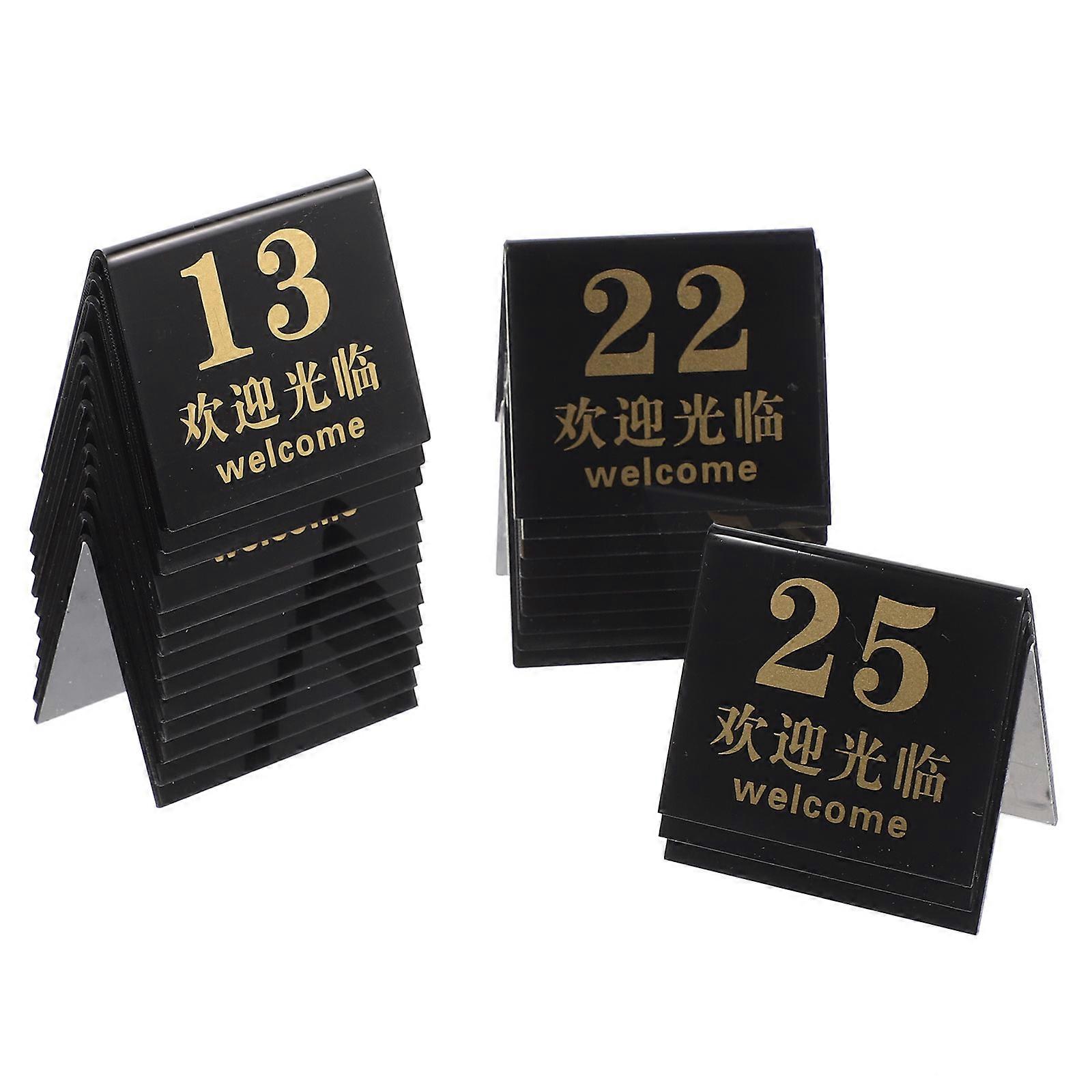 Wedding Table Number Acrylic Table Signs for Reception Double Side 25Pcs