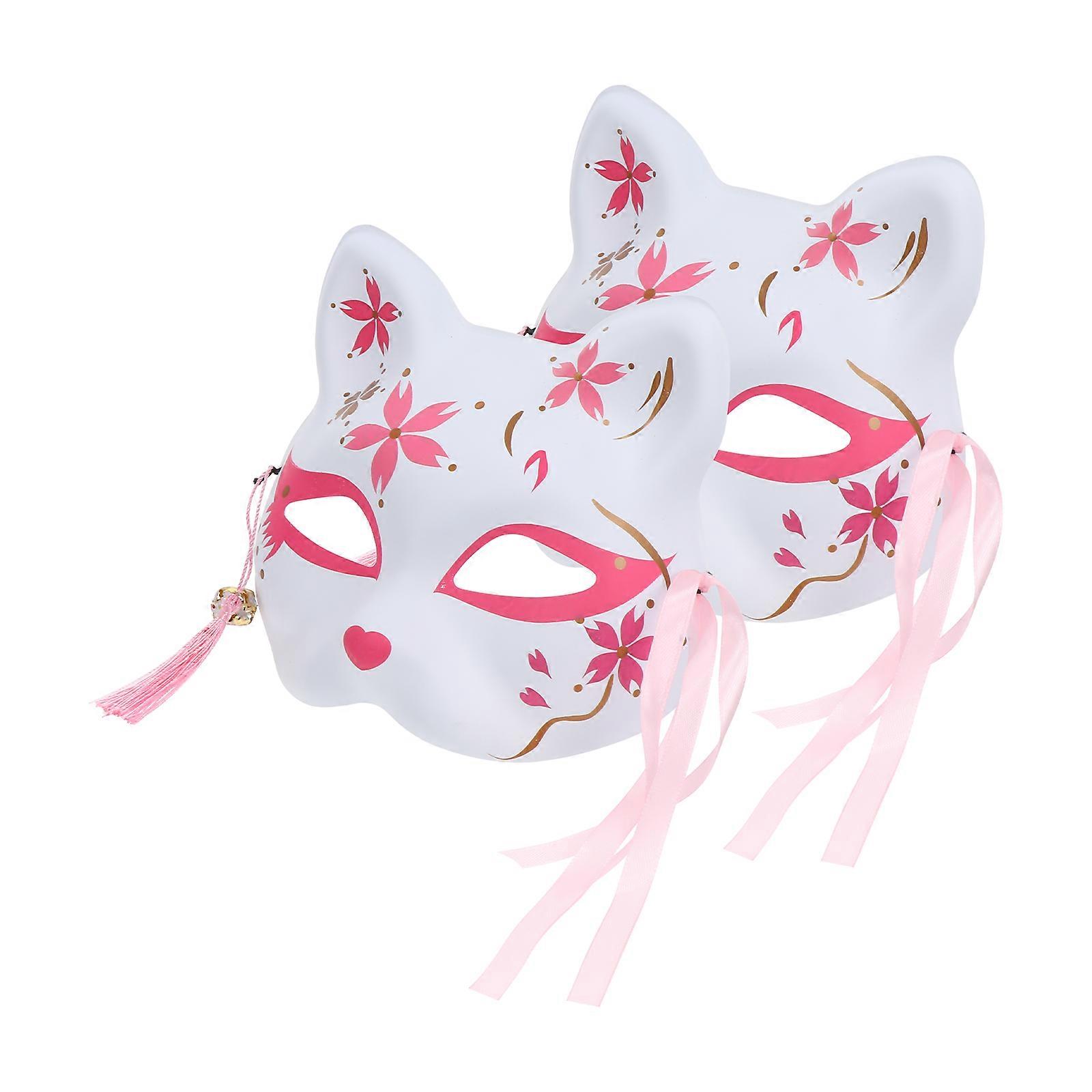 Fox Mask Half Mask for Cosplay Creative 2Pcs Costume Party Props