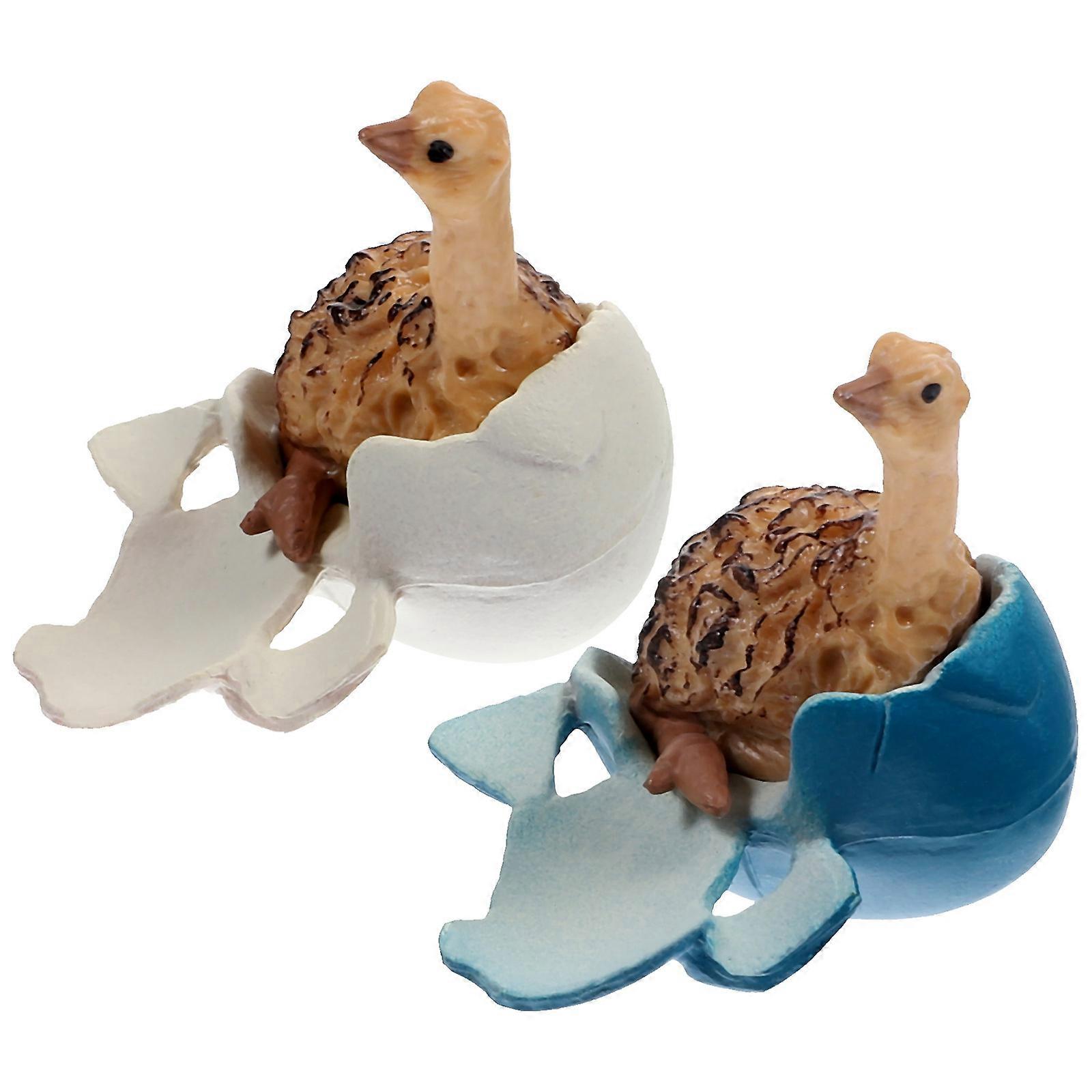 Here's a refined and detailed description for the product:
**2pcs Realistic Ostrich Model Plastic Animal Figurines for Educational & Classroom