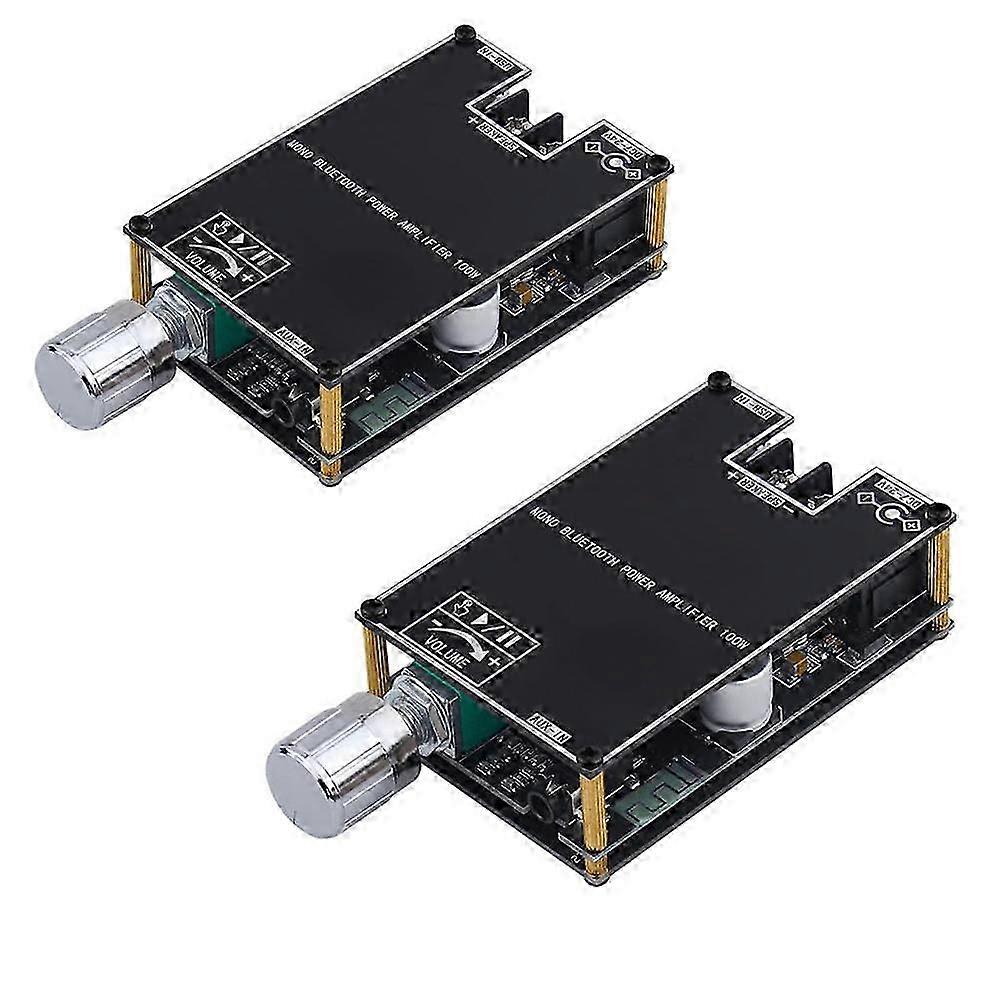 2-Pack Mini o Power Amplifier Module, 100W Mono Bluetooth AMP Board with Box Match