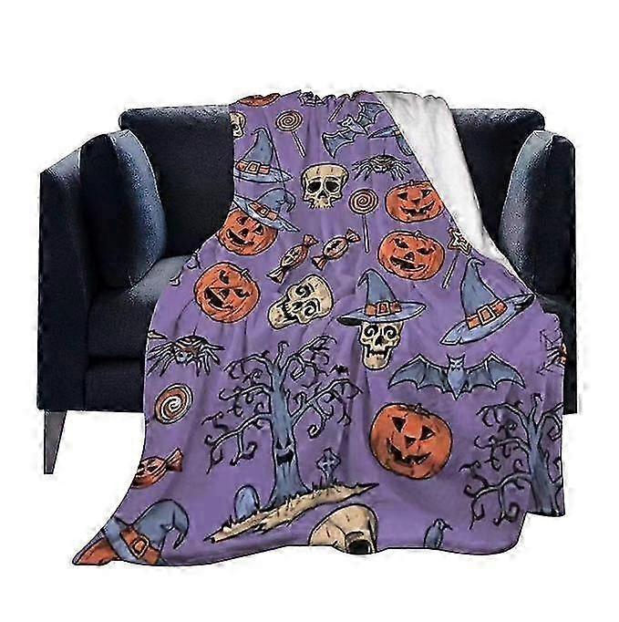 Halloween Arunca pătură cu lanternă dovleci de imprimare