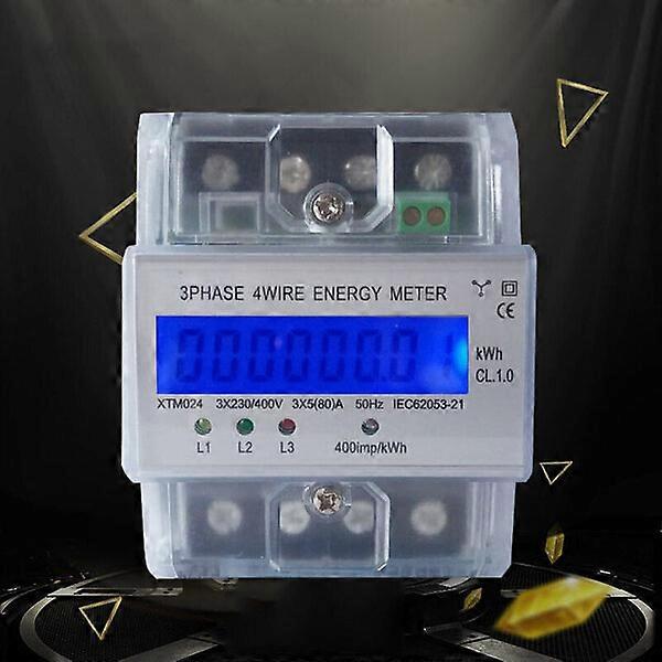 Three-phase four-wire energy meter, 220/380V 5 - 80A, anti-interference and high precision