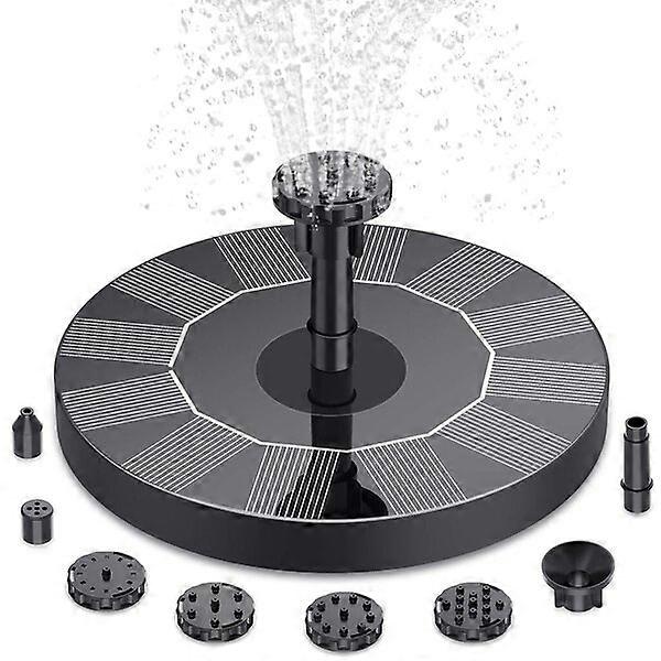 Solar fountain pump, 6 nozzles, automatic operation in 3 seconds