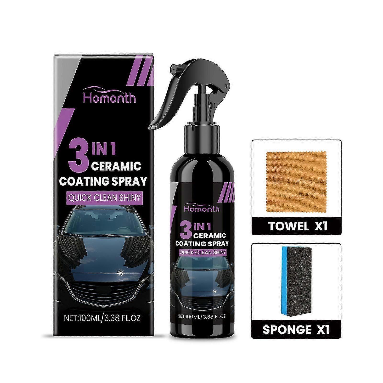 Homonth nano coating spray special for automobile waterproof, antifouling and oil proof three in one maintenance and polishing