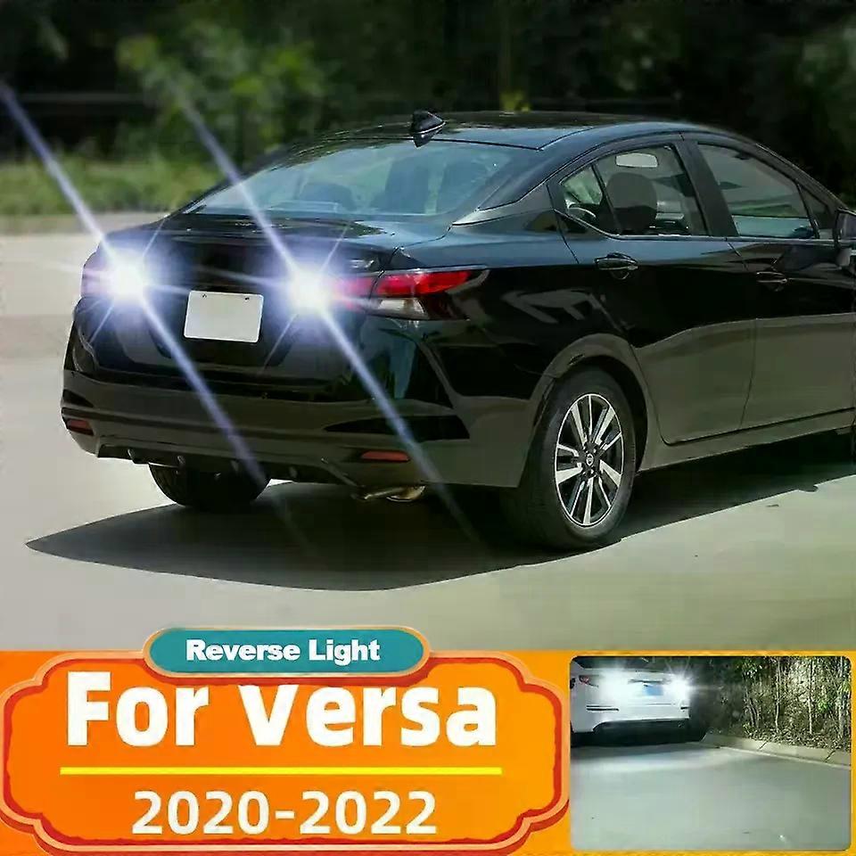 2PCS For Nissan Versa 2020 2021 2022 LED Lamp Exterior Backup Bulbs Canbus Reverse Lights For Car Parts 6000k White 12v
