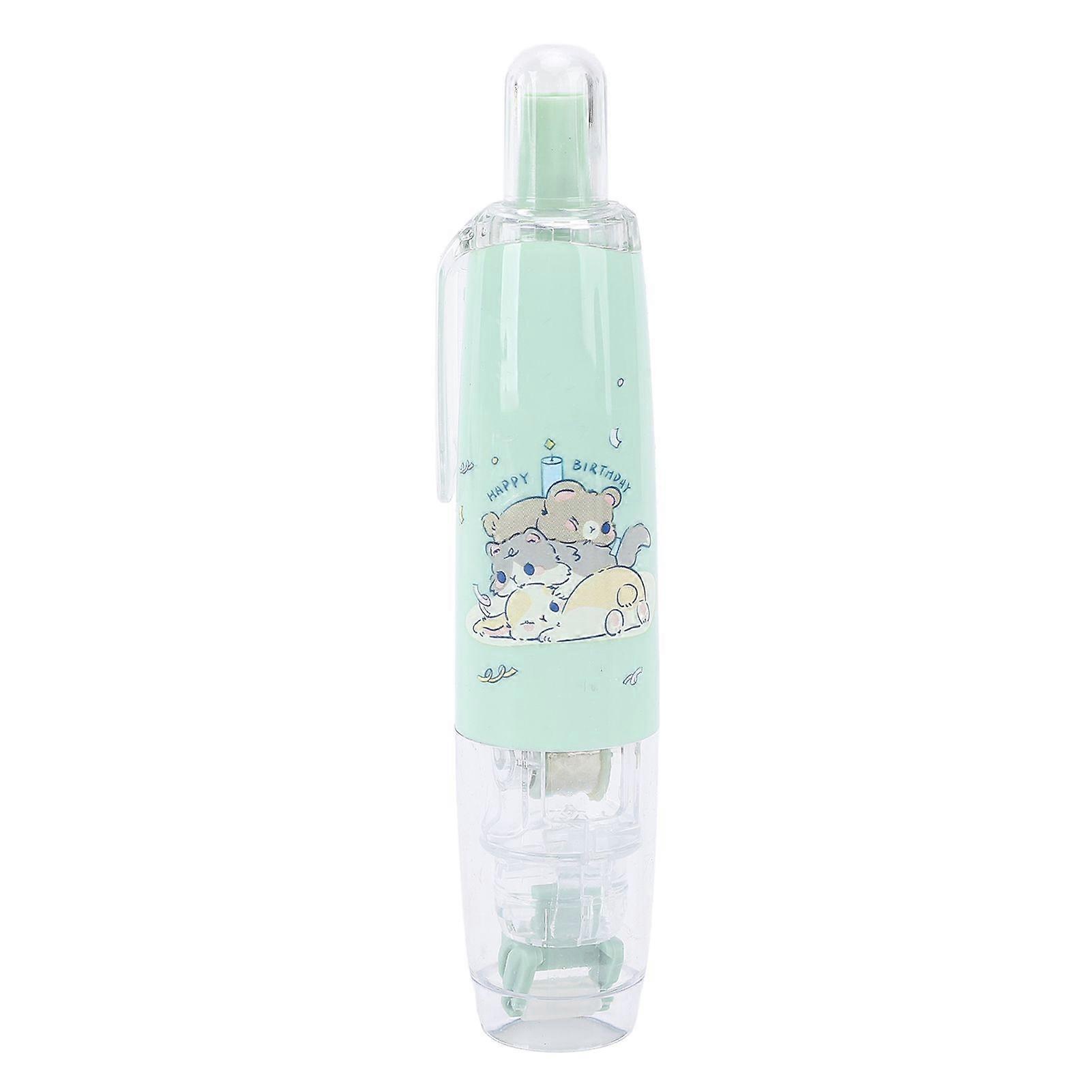 Glue Tape Roller Interchangeable Large Capacity Retractable Double Sided Tape Roller for Handcraft CR-545 Green