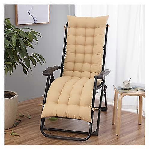Outdoor Folding Lounge Chair Memory Foam Cushion With Backrest Ties 52x180cm Non-Slip Patio Lounger Folding Recliner