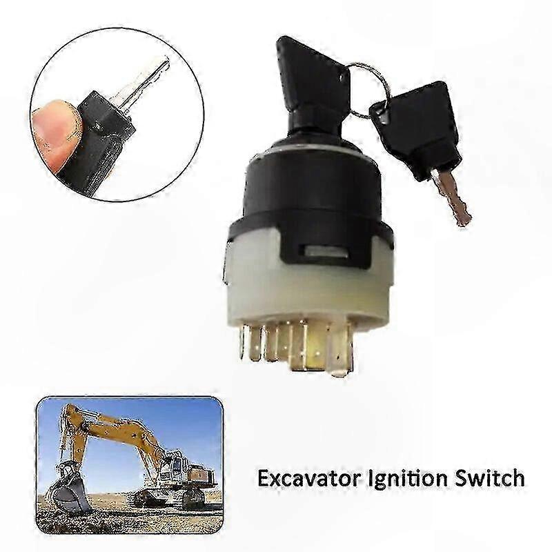 Heavy-Duty Two-Key Ignition Switch Relay for Excavator Models 701/80184 with Control Function