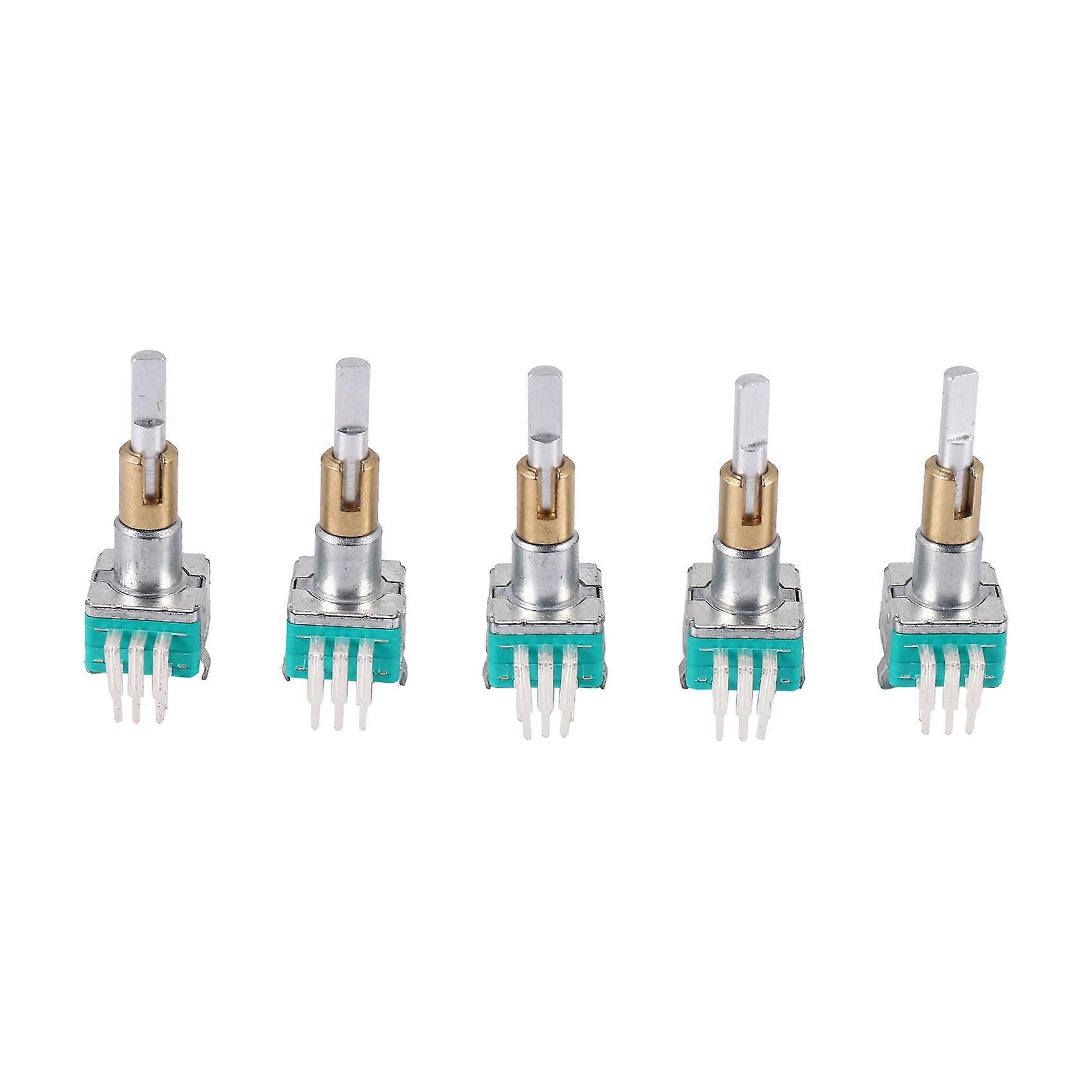 5PCS EC11EBB24C03 Dual Axis Encoder with Switch 30 Positioning Number 15 Pulse Point Handle 25mm