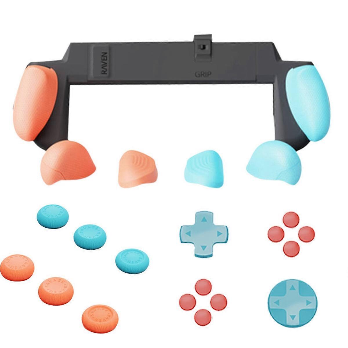 For Switch2 Grip Protective Shell+Joystick Caps+Direction Keys Kit A