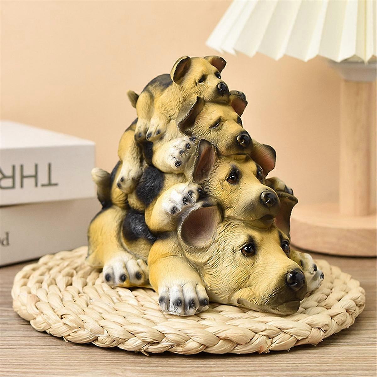 Piggy Bank Resin Dog Statue Figurine Coin Jar Toy Piggy Bank Desktop Decoration Children'S Birthday Gift B