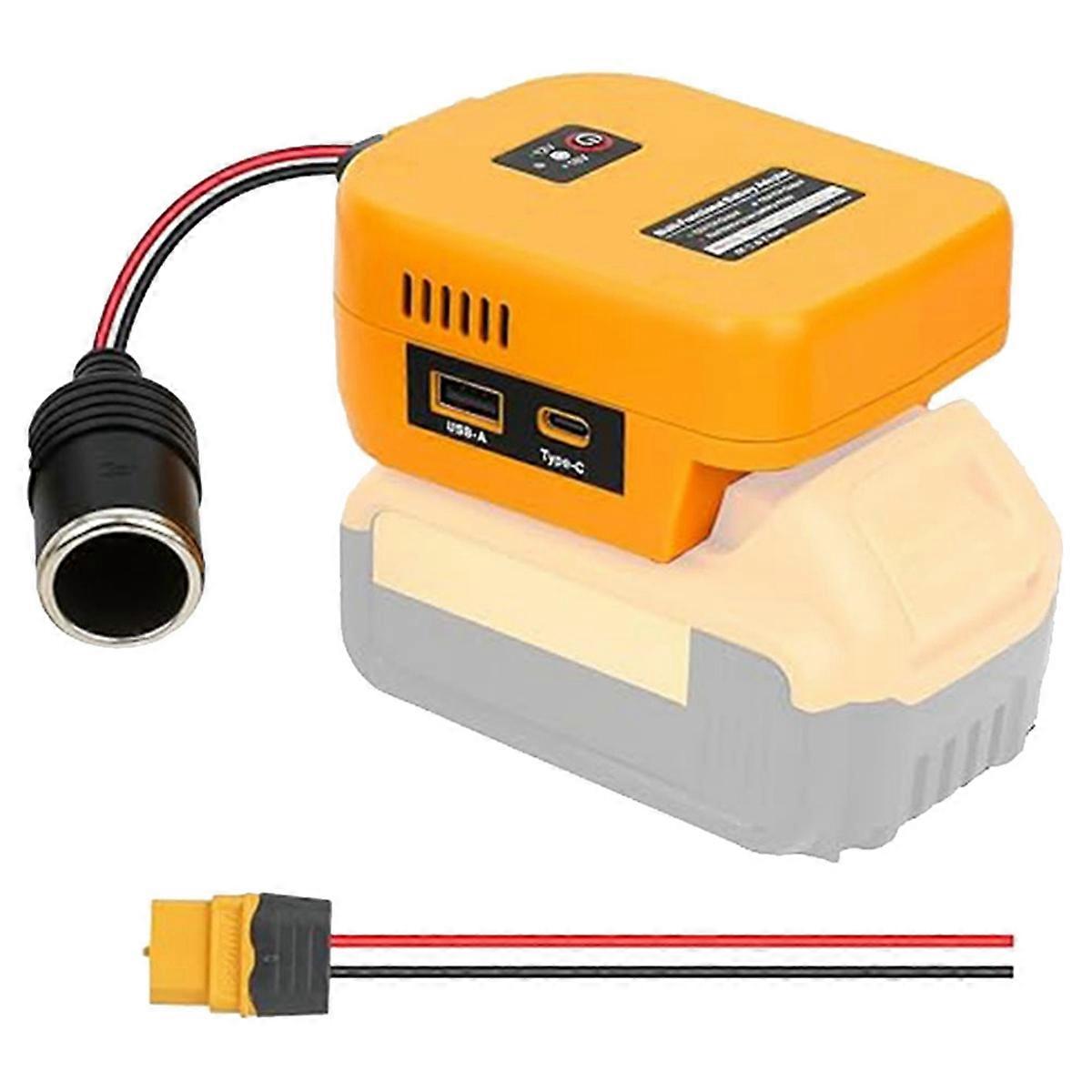 2 in 1 Buck Converter for 18V to 12V Converter for Car Refrigerator Toy Car Power Wheel Yellow