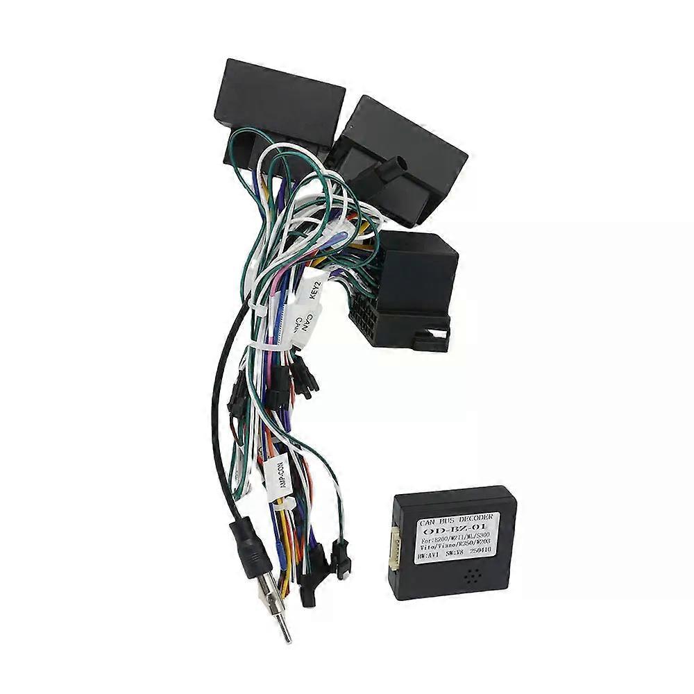 Canbus Box Adaptor Decoder for Benz B200 W169 W245 W164 R-Class W220 W203 C209 Vito SLK with 16Pin Power Wiring Harness Cable