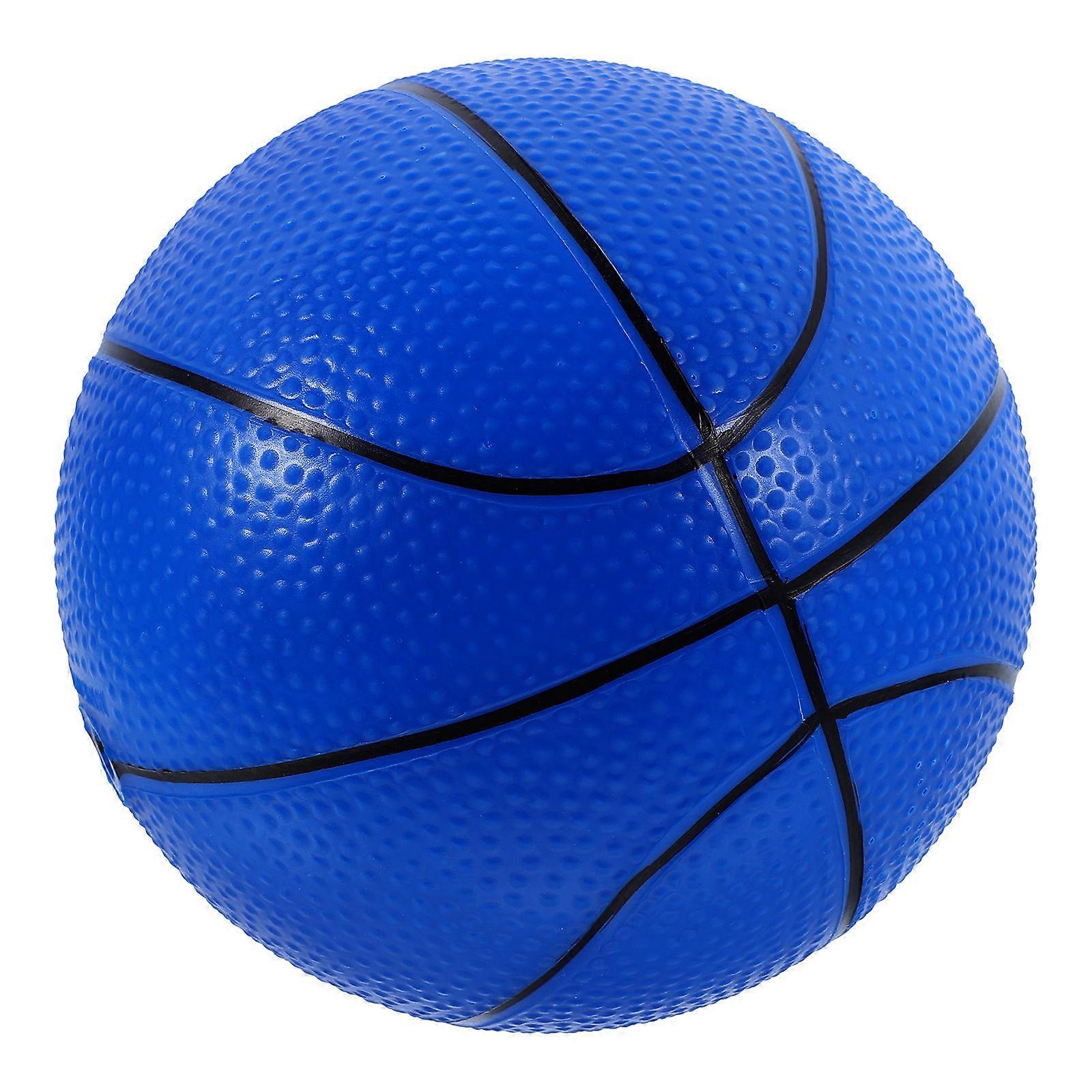 Blue Bouncy Basketball Set for Pool Fun Portable PVC Toy Balls for Kids 6.5 Inches