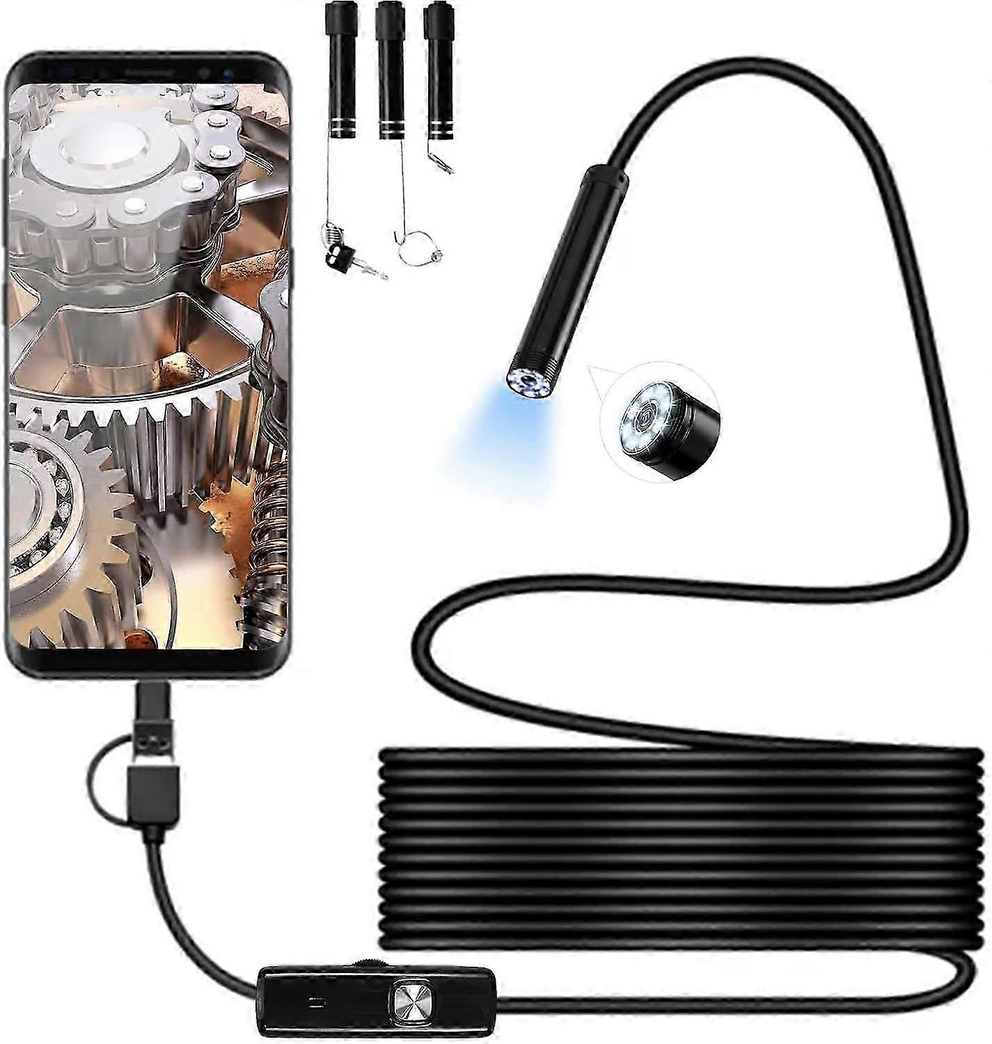 High quality  Type-C 3 in 1 Endoscope Camera with Light,HD USB