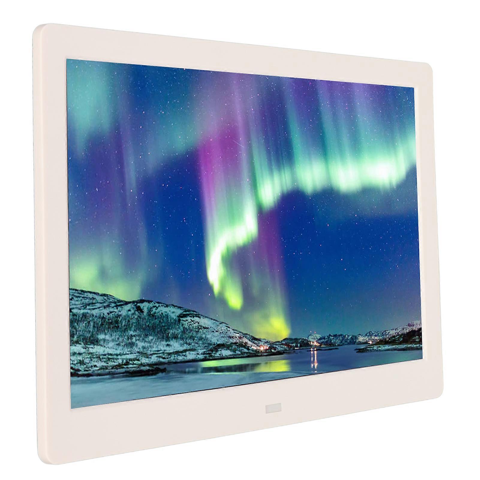12in HD Digital Photo Frame 1080P Video Music Adjustable Brightness