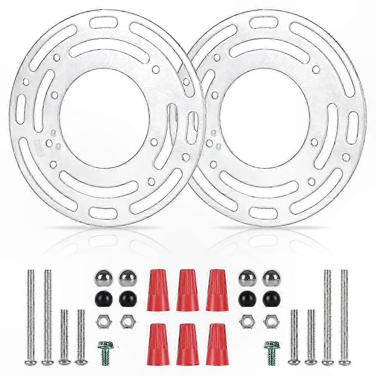 Light Fixture Mounting Brackets 2 Pack, Ceiling and Wall Light Mount Plates with S-Type Blocks