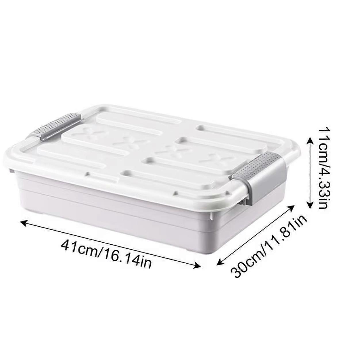 Under Bed Storage Organizer with Waterproof Casters blue