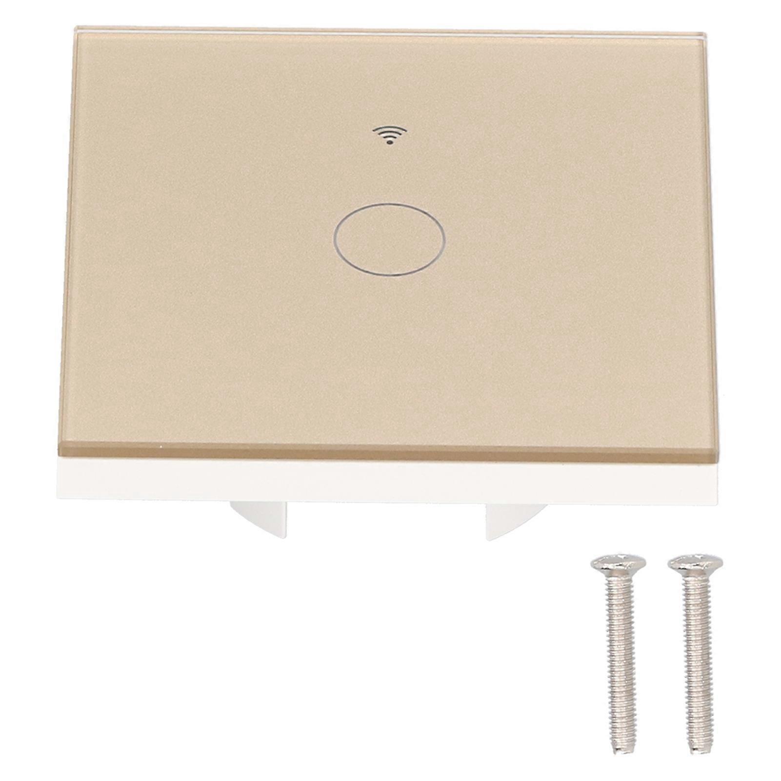 Single Gang Touch Light Switch Plate 10A Gold Backlight 6cm