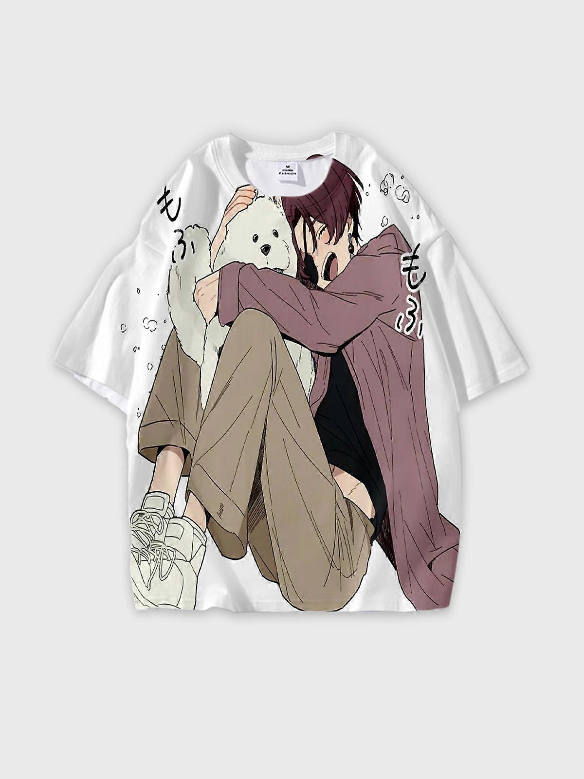 T-Shirt Short Sleeve Round Neck, Summer Casual Loose Graphic Tee, Unisex The WIND BREAKER W983