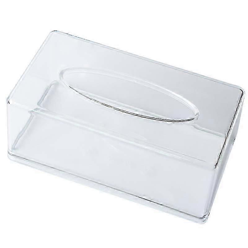 ティッシュペーパーディスペンサーボックスカバーホルダークリアアクリル長方形ナプキンオーガナイザーバスルーム用(ShiKai)