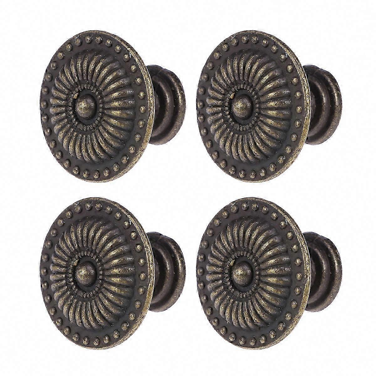 4pcs Vintage Bronze Cabinet Drawer Cupboard Pull Handle Knob
