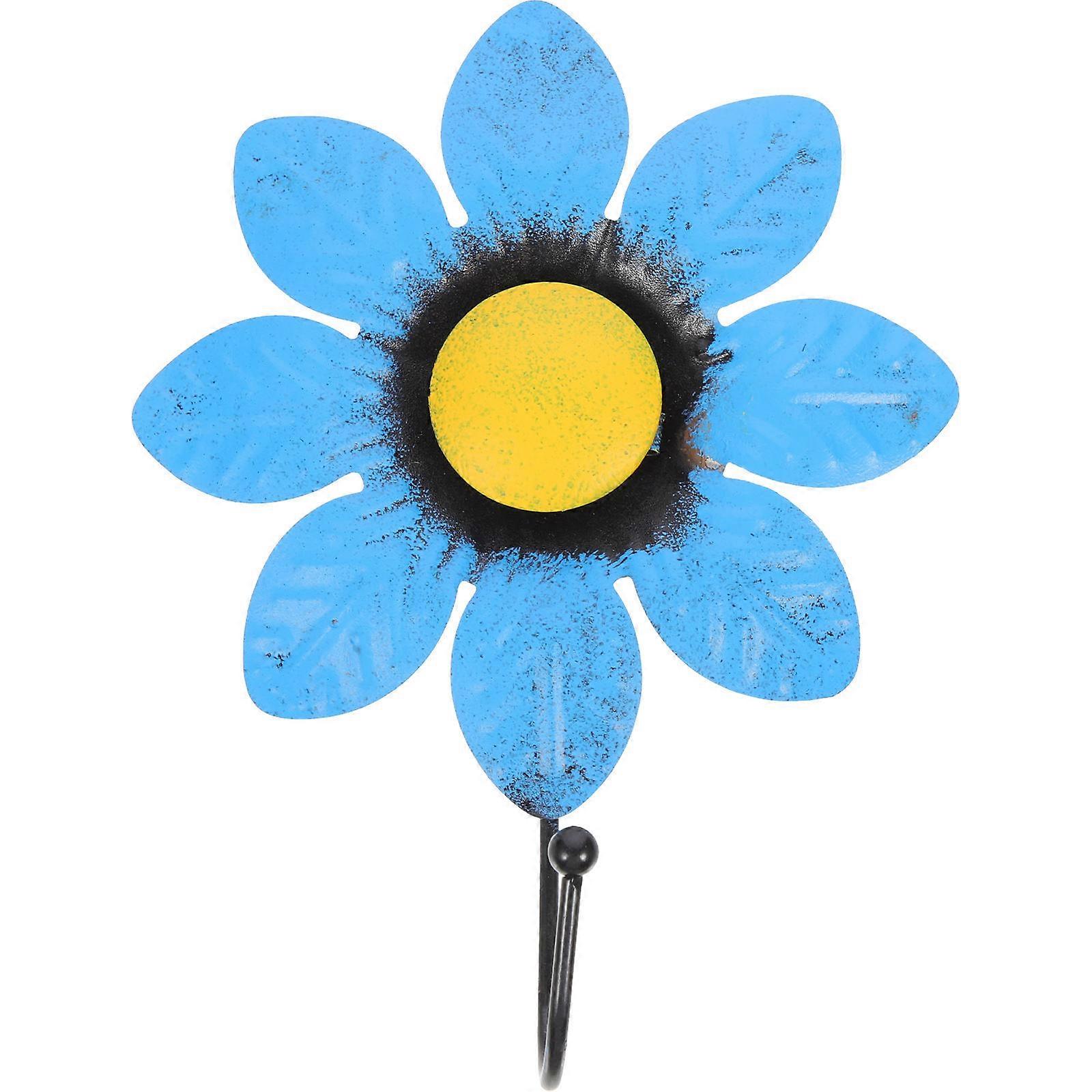 Mounted Hooks Iron Hat Hanger for Curtain 5Pcs Flower Shape Hooks
