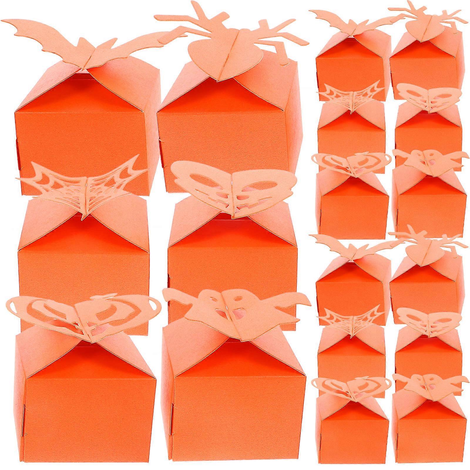 Halloween Candy Boxes Paper Favor Boxes for Packing 144Pcs Orange