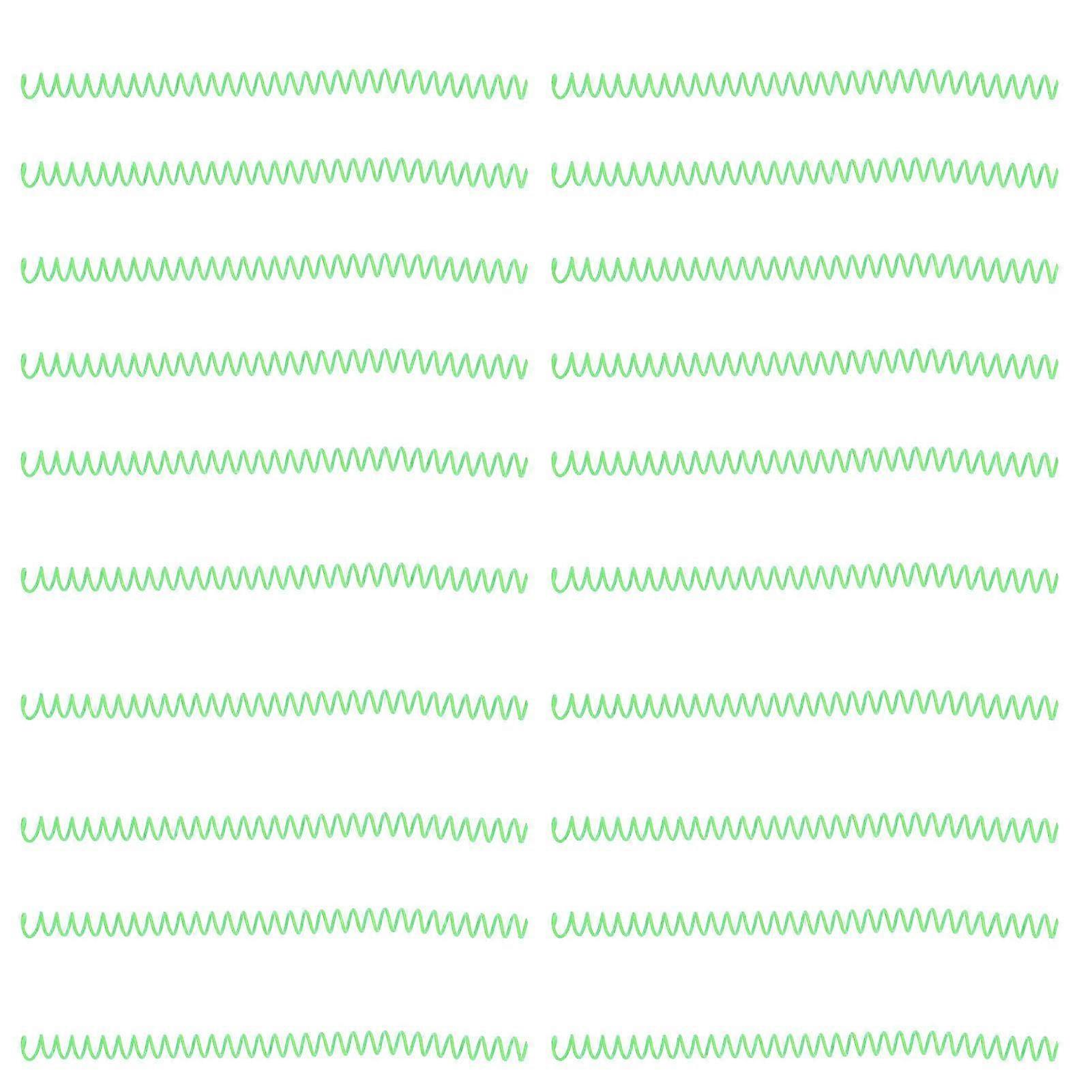20Pcs Spiral Binding Coils 30 Sheet ABS Plastic Spiral Binding Spines for Stationery Work Green