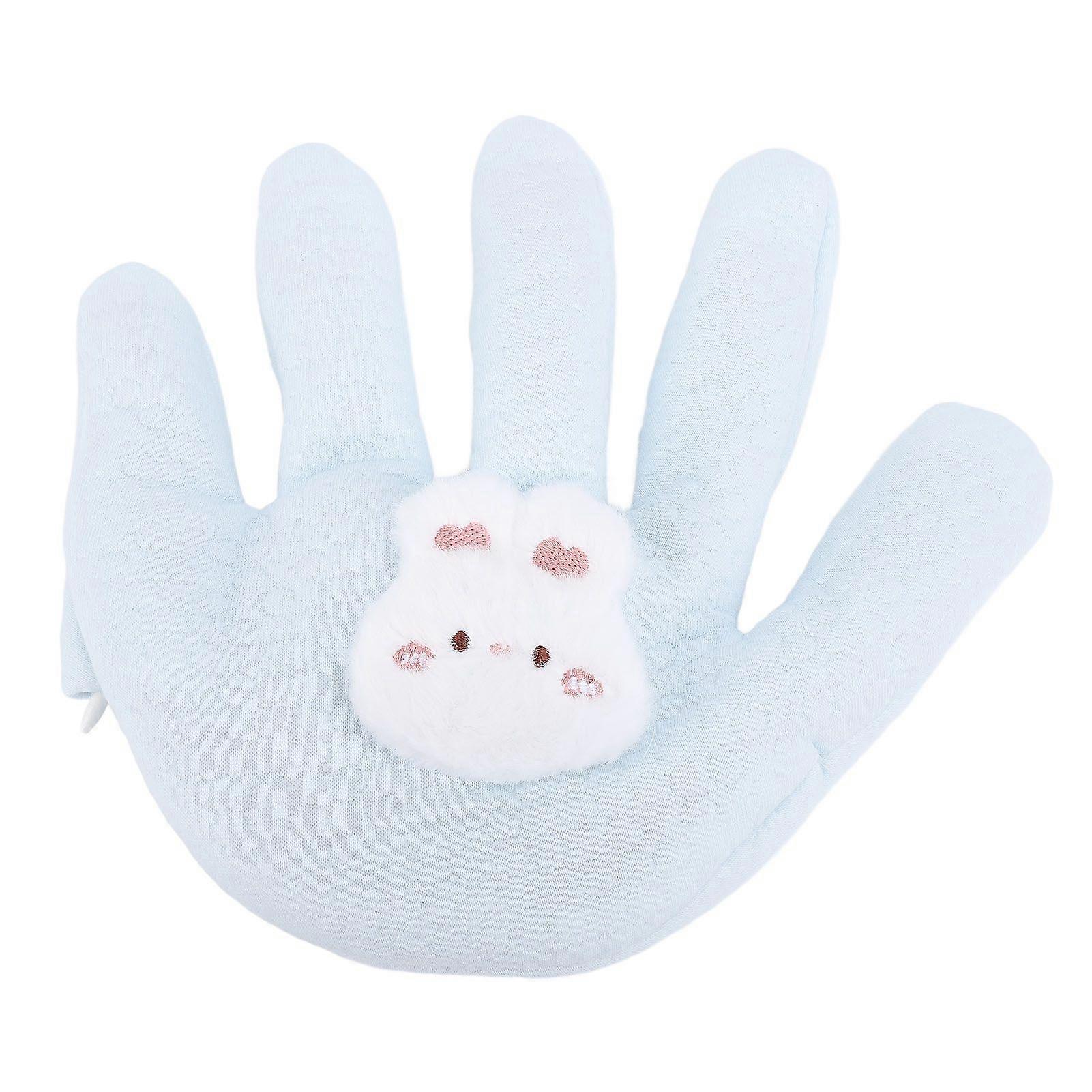 Baby Calming Palm Antistartle Baby Sleep Aid Palm Cassia Seed Filling Gentle Baby Sleeping Hand Palm for Restful Night Sleep Blue