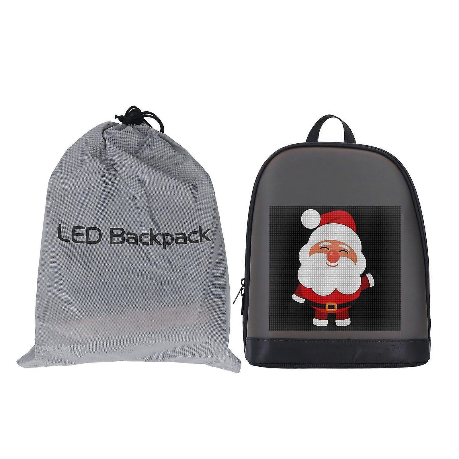 LED Backpack Programming Full Color Display Screen LED Display Travel Backpack for Outdoor
