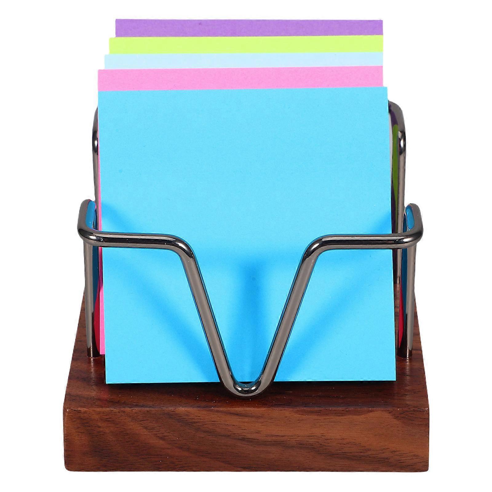 Office Accessories Wooden Note Holder for Storage Use 2Pcs Stylish Desktop Organizer