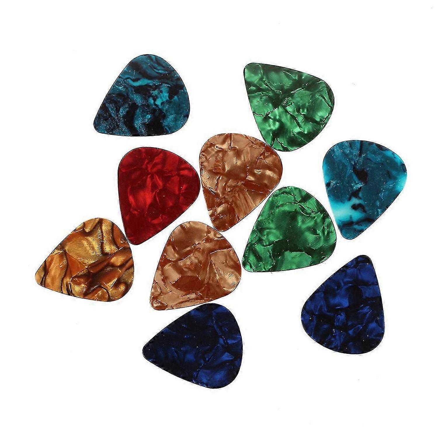 10 Pcs Stylish Colorful Celluloid Guitar Pick 0.47mm
