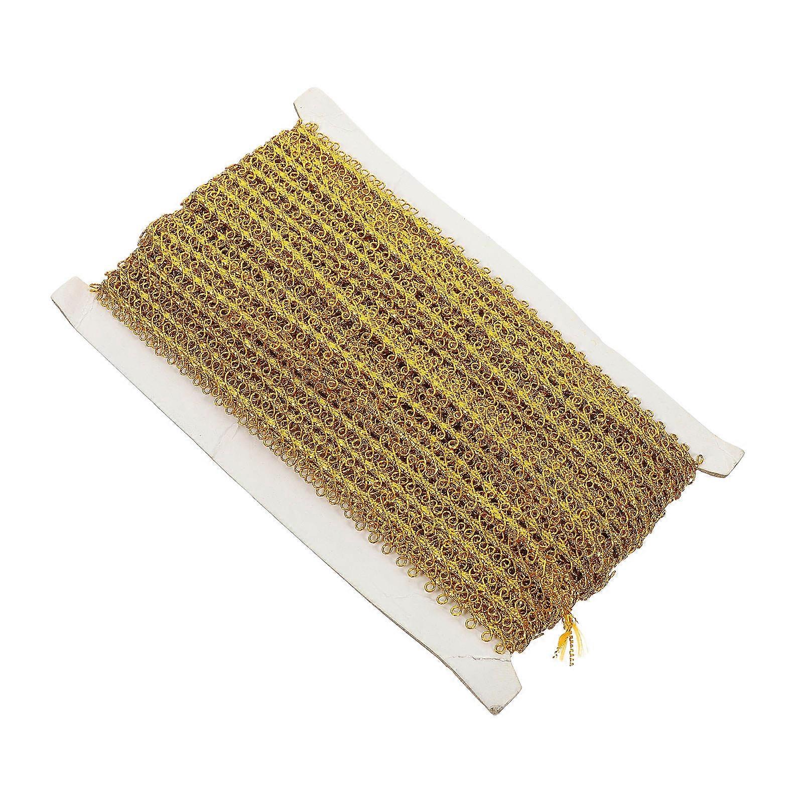 Delicate Curtain Trim Polyester Golden Color for Decoration, Versatile Styling