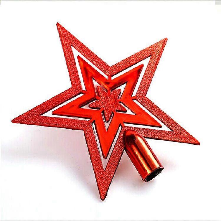 Christmas Tree Topper Star 3-Layer Electroplated Plastic Tree Decorations