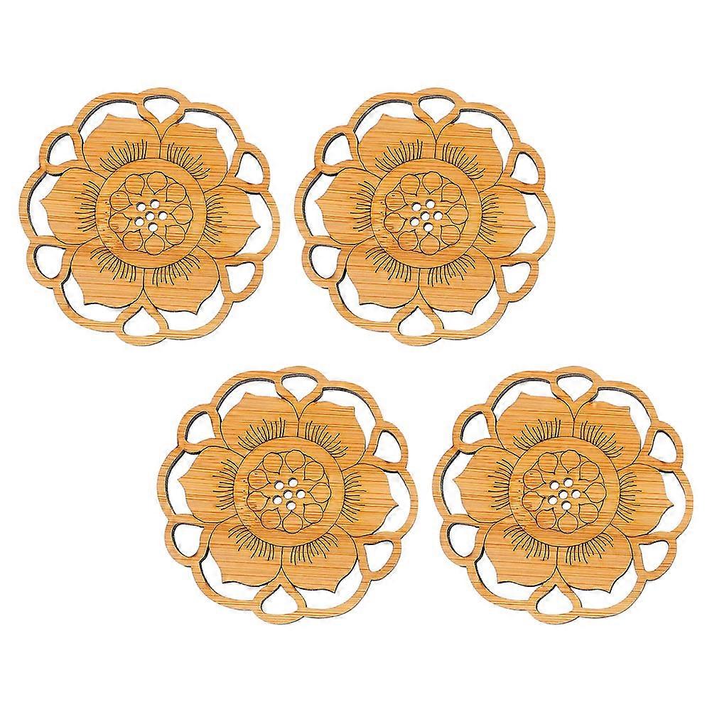 Coaster Pads for Home Use 4Pcs Lotus-Shaped Design