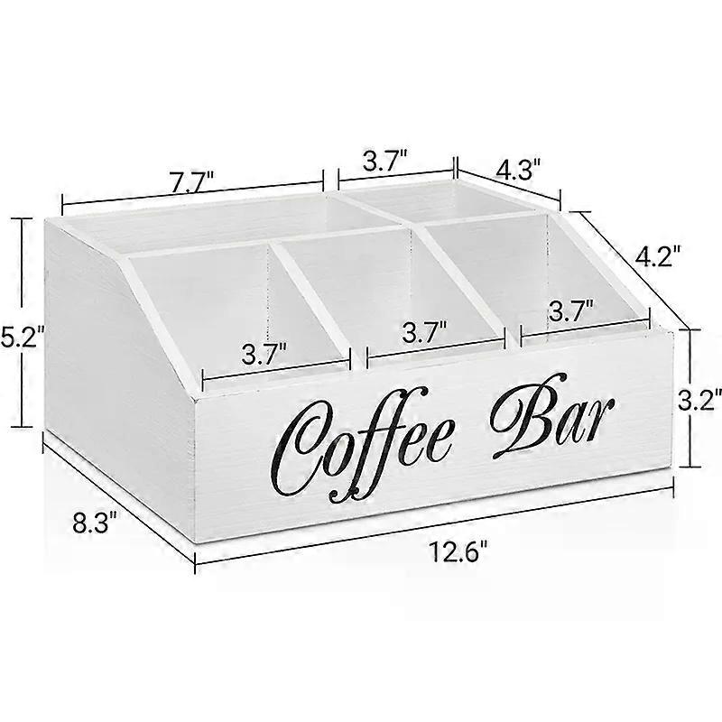 Coffee Cup Storage Box Solid Wood Simple Bracket Wooden Coffee Grid Desktop Organizer Rectangular Space Saving Storage Container