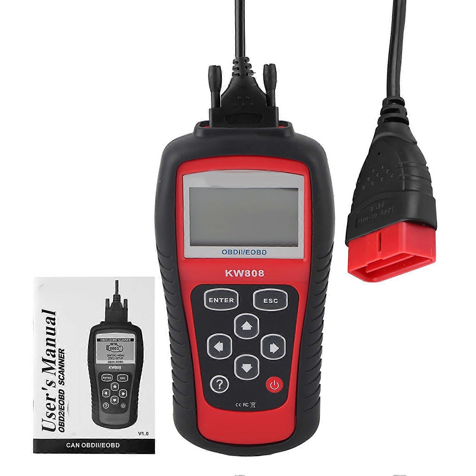 KW808 OBD2 OBDII EOBD Car Code Reader Diagnostic Scanner Fault Code Scan Tool