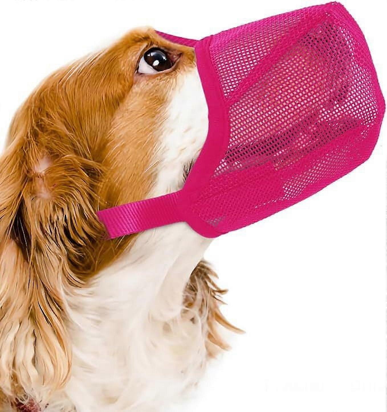 Soft Mesh Dog Muzzle for Small to Large Dogs, Breathable & Adjustable, Prevents Biting, Chewing, and Poisoned Bait, Allows Panting & Drinking