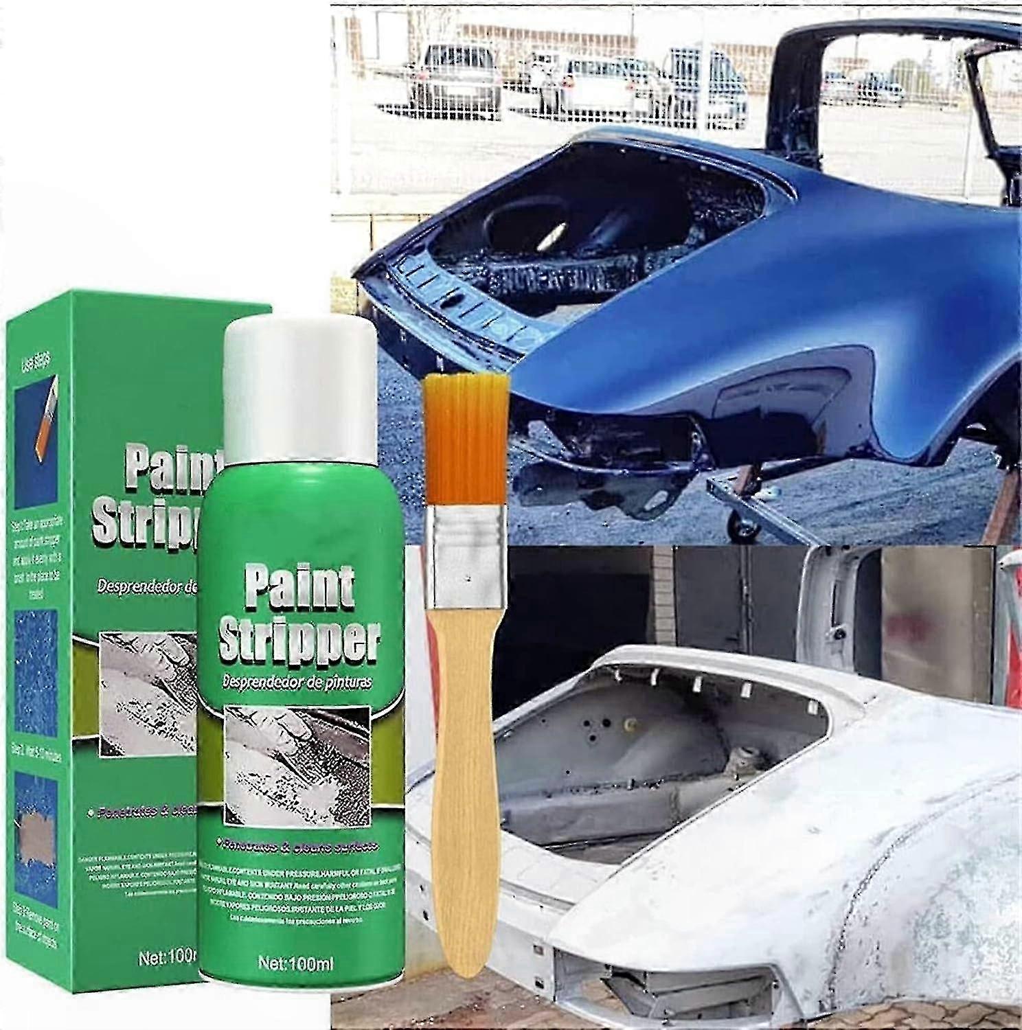 Paint & Varnish Removal Gel for Metal Surfaces, 100ml Paint Stripper with Brush, Fast-Acting & Streak-Free Solution