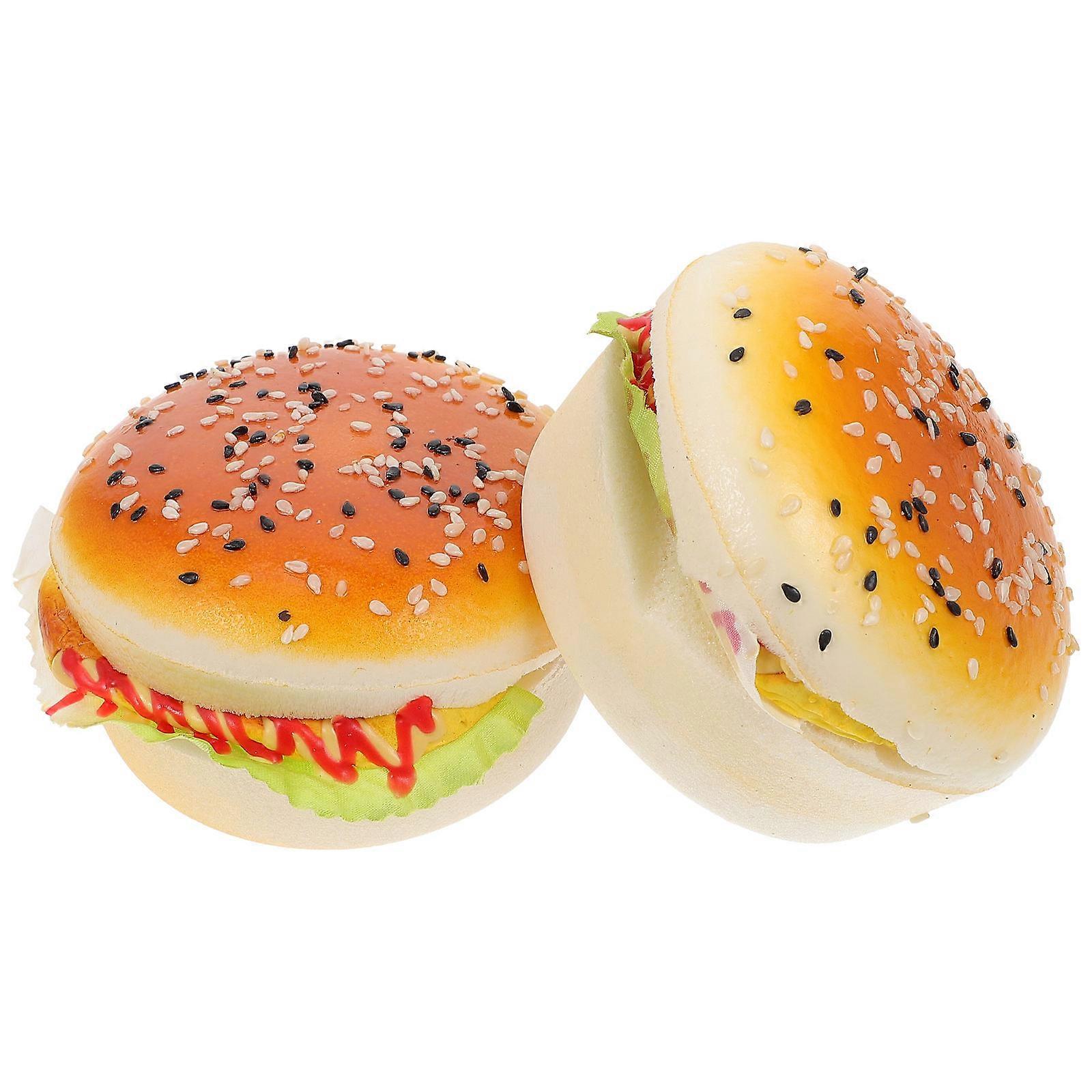 PU Simulation Burger Models Artificial Burgers for Decoration 8 Pieces