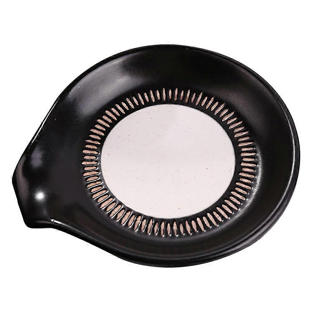 Black Ceramic Spoon Rack Kitchen Organizer for Storage Use 2Pcs