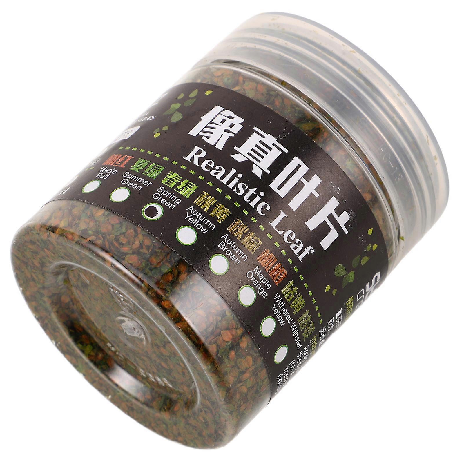 Miniature Green Leaves Resin for Landscape Decoration 3Pcs 1 Bottle