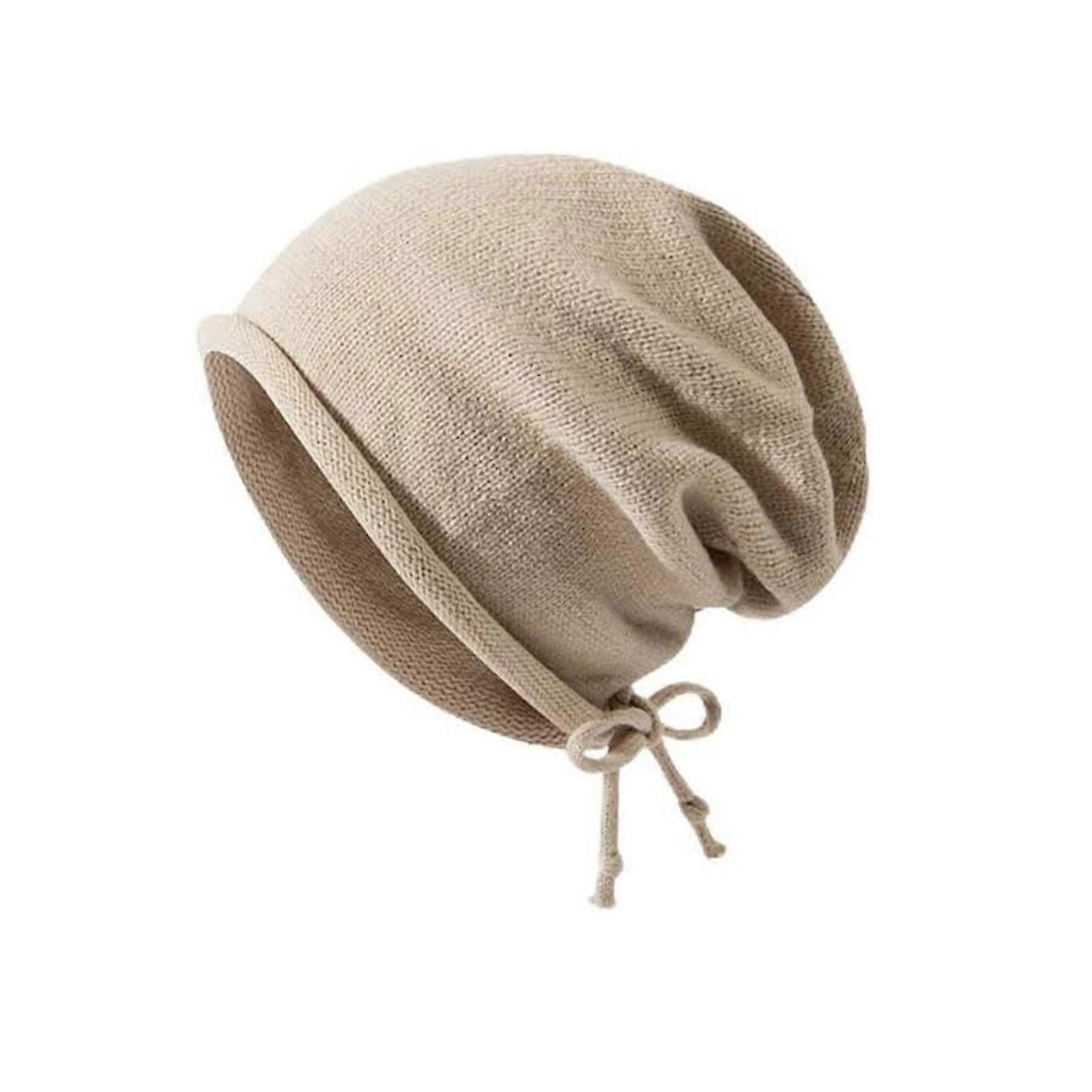 Smaller Stacked Hat,Drawstring Stack Hat,Warm Rolled Brim Hat