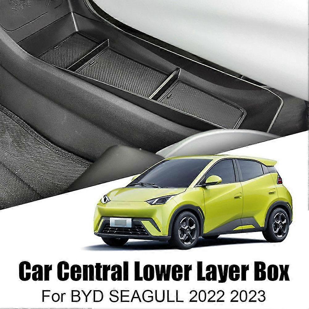 2025 The Central Console Storage Box Is Suitable for Lower Tray Sorting Black