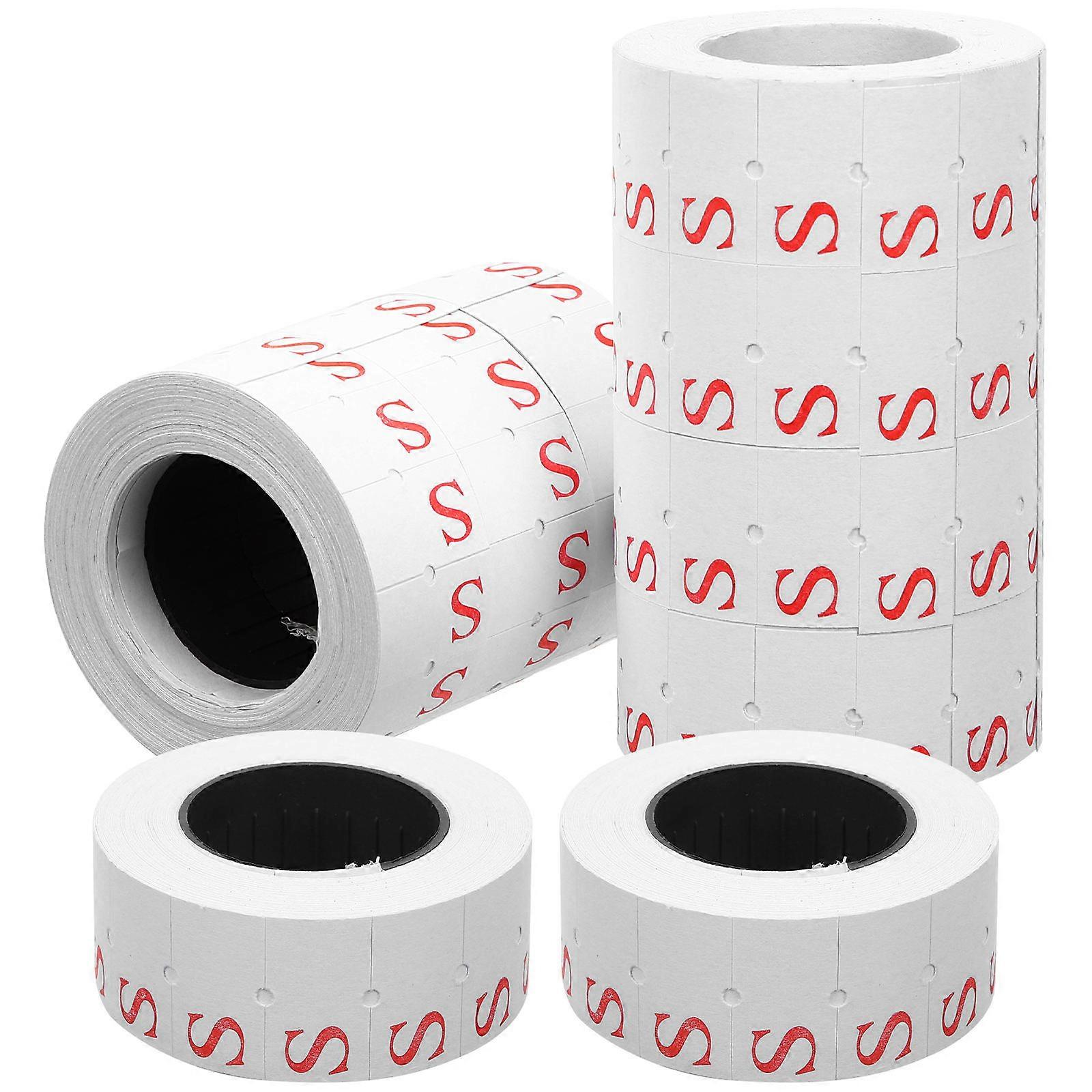 White Paper Size Stickers for Clothing Use 10 Rolls