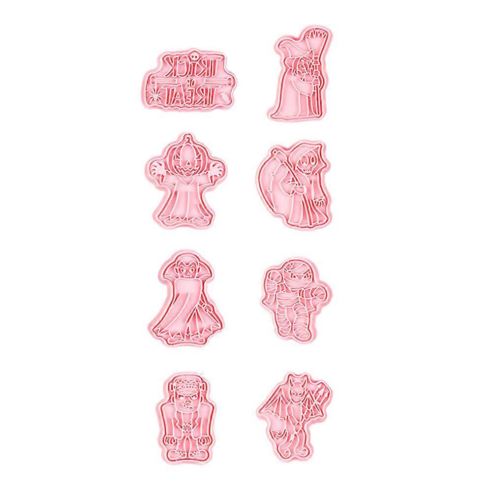 Halloween Cookie Cutters Cookie Press for Baking 2Sets Pink Set